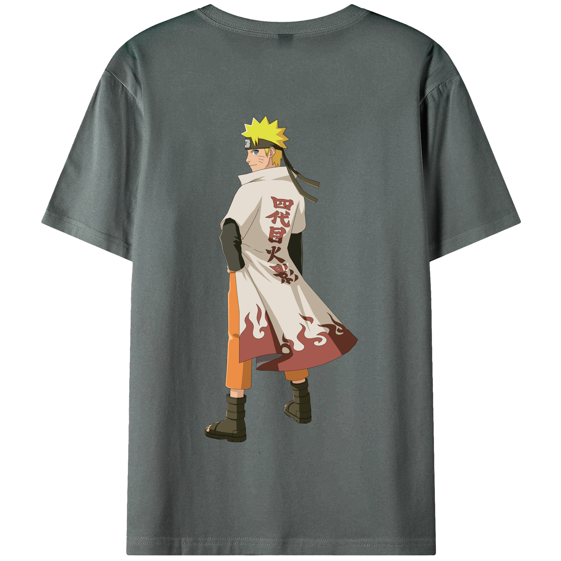 （画像用） NARUTO -ナルト- うずまき ナルト Uzumaki Naruto 綿100％半袖Tシャツ（背面プリント）